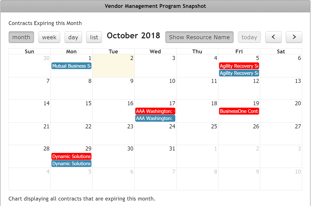 calendar feature